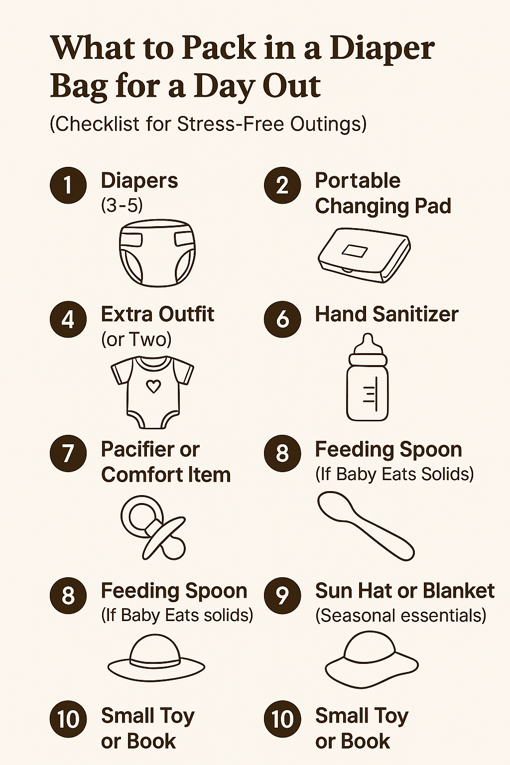 What to Pack in a Diaper Bag for a Day Out (Checklist for Stress-Free Outings)