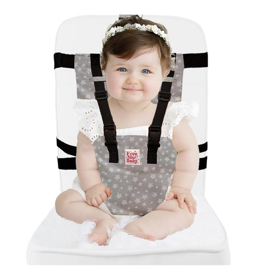 Portable Chair Harness for Toddlers in Grey Star