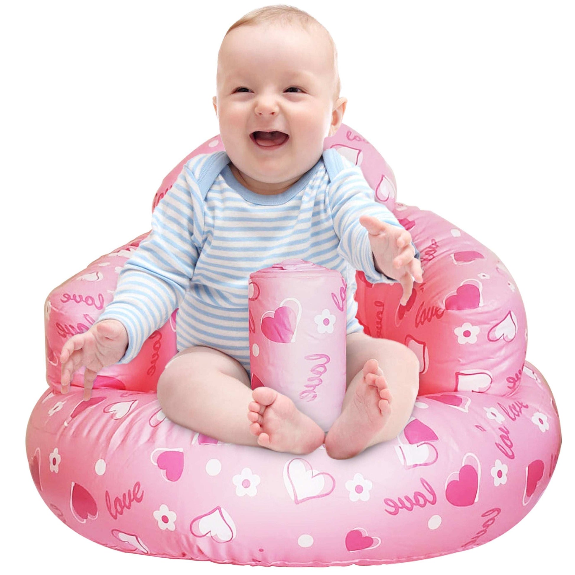 Inflatable Baby Seat, Baby Sit Up Chair infant seat in pink