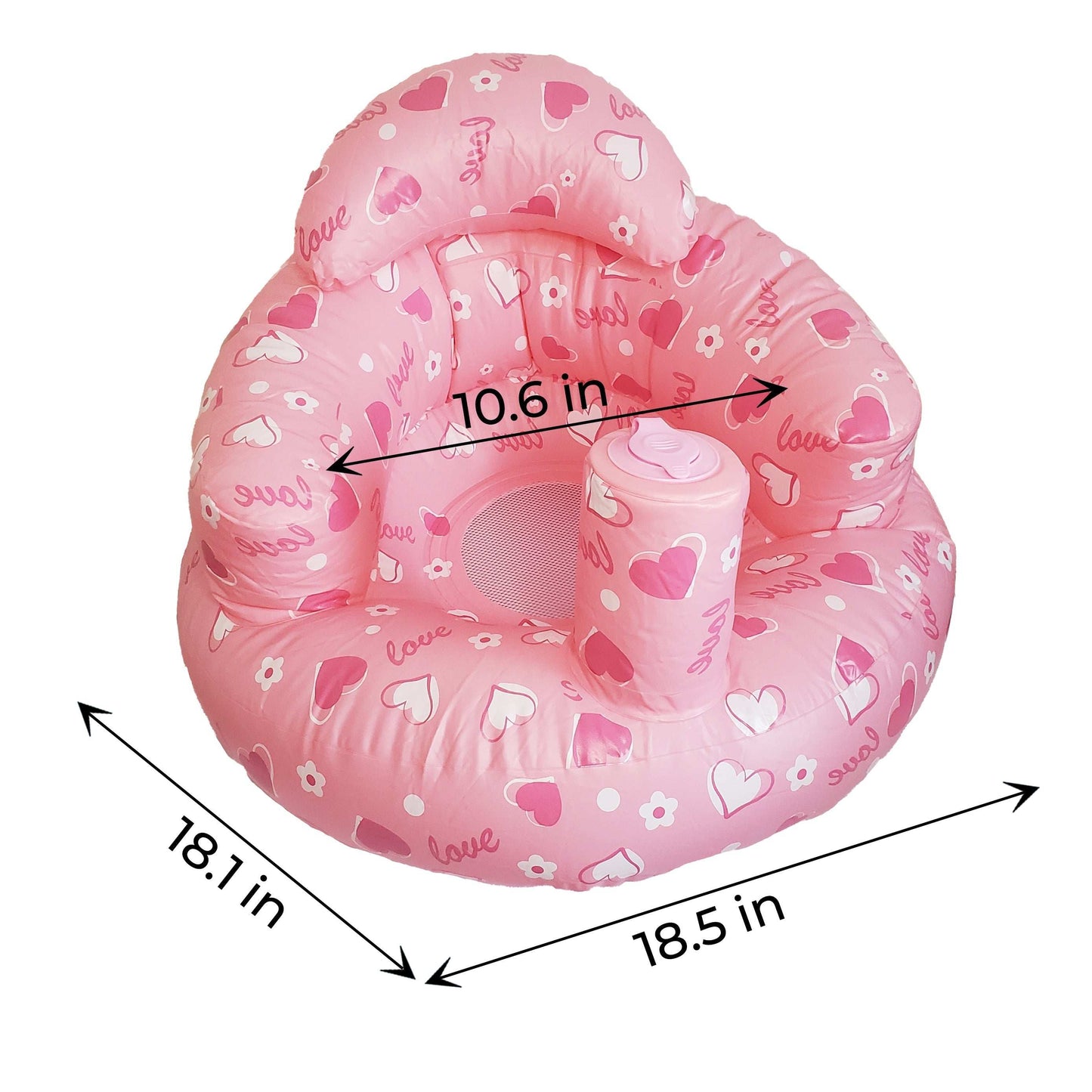 Inflatable Baby Seat, Baby Sit Up Chair (Pink)-Five Star Baby Inflatable Baby Seat