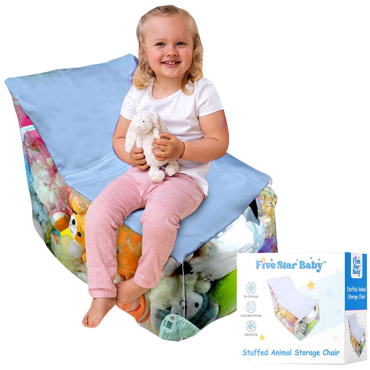 Clear Stuffed Animal Storage Chair | FiveStarBaby