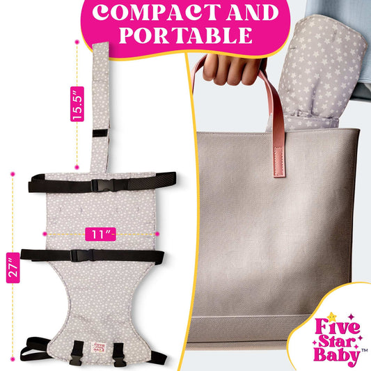 Portable Chair Harness for Toddlers in Black-Five Star Baby Portable High Chair Harness