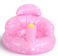 Inflatable baby seat with built-in pump, ergonomic support, portable and travel-friendly baby floor chair